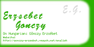 erzsebet gonczy business card