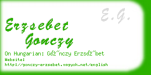 erzsebet gonczy business card